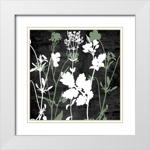 Sketched Field 1 White Modern Wood Framed Art Print with Double Matting by Allen, Kimberly