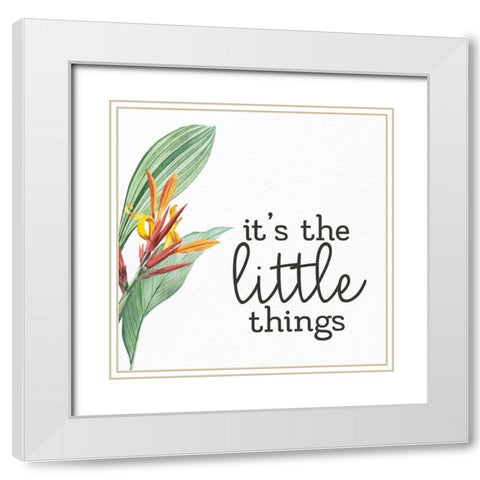 The Little Things White Modern Wood Framed Art Print with Double Matting by Allen, Kimberly