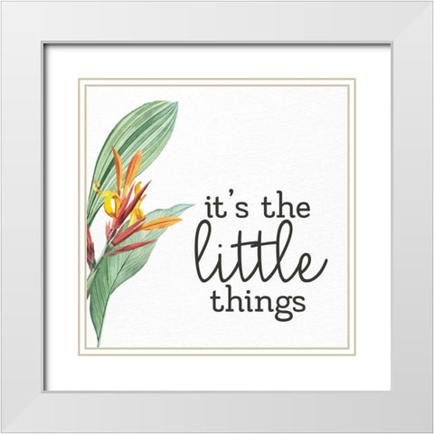 The Little Things White Modern Wood Framed Art Print with Double Matting by Allen, Kimberly