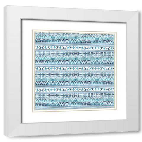 Patterned Sea 2 White Modern Wood Framed Art Print with Double Matting by Allen, Kimberly
