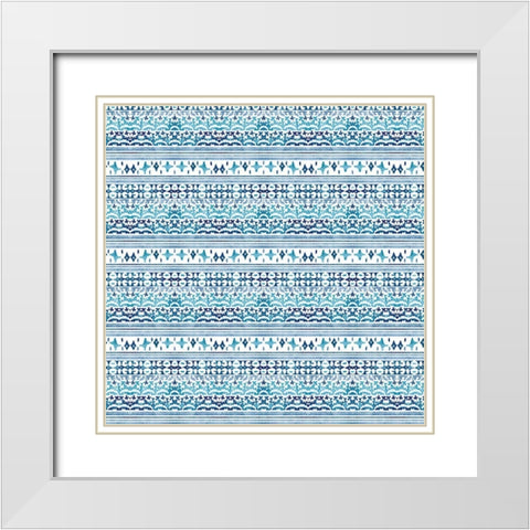 Patterned Sea 2 White Modern Wood Framed Art Print with Double Matting by Allen, Kimberly