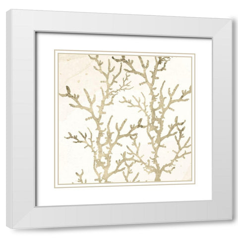 Sand Coral 1 White Modern Wood Framed Art Print with Double Matting by Allen, Kimberly