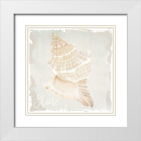 Shore Coast 1 White Modern Wood Framed Art Print with Double Matting by Allen, Kimberly