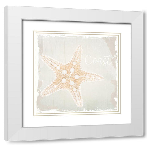 Shore Coast 2 White Modern Wood Framed Art Print with Double Matting by Allen, Kimberly