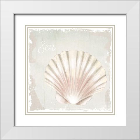 Shore Coast 3 White Modern Wood Framed Art Print with Double Matting by Allen, Kimberly