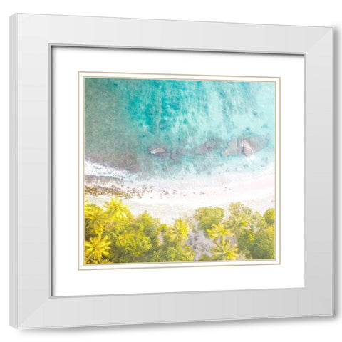 Tropic Aerial 2 White Modern Wood Framed Art Print with Double Matting by Allen, Kimberly