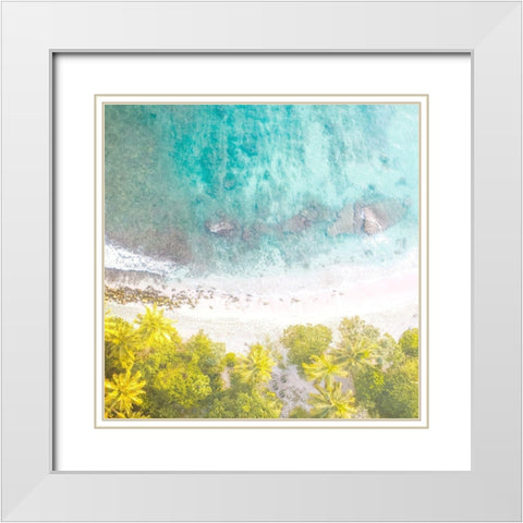 Tropic Aerial 2 White Modern Wood Framed Art Print with Double Matting by Allen, Kimberly