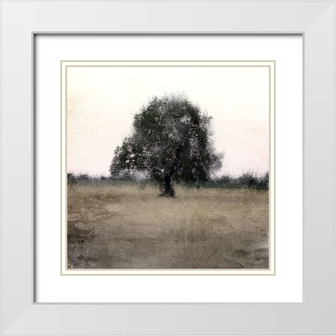 Tree Silhouette White Modern Wood Framed Art Print with Double Matting by Allen, Kimberly