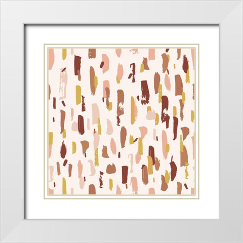 Desert Pattern White Modern Wood Framed Art Print with Double Matting by Allen, Kimberly