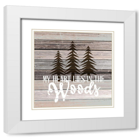 The Mountains 3 White Modern Wood Framed Art Print with Double Matting by Allen, Kimberly