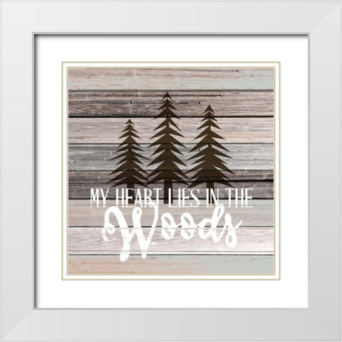 The Mountains 3 White Modern Wood Framed Art Print with Double Matting by Allen, Kimberly