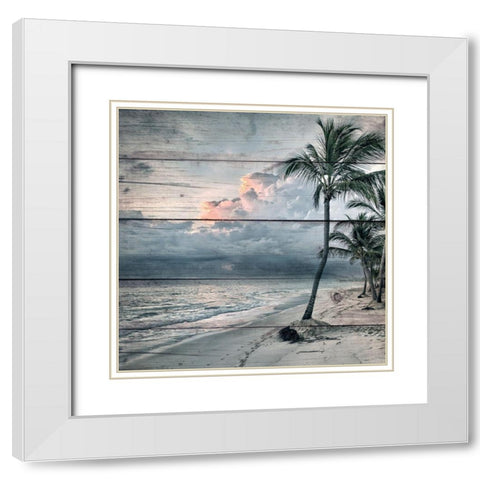 Beach Days White Modern Wood Framed Art Print with Double Matting by Allen, Kimberly