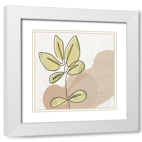 Linen Pressed 1 White Modern Wood Framed Art Print with Double Matting by Allen, Kimberly