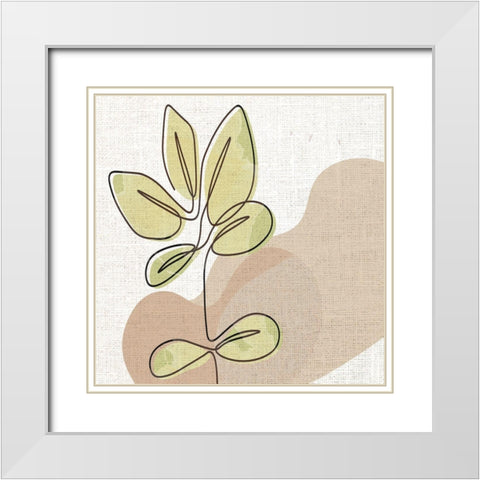 Linen Pressed 1 White Modern Wood Framed Art Print with Double Matting by Allen, Kimberly