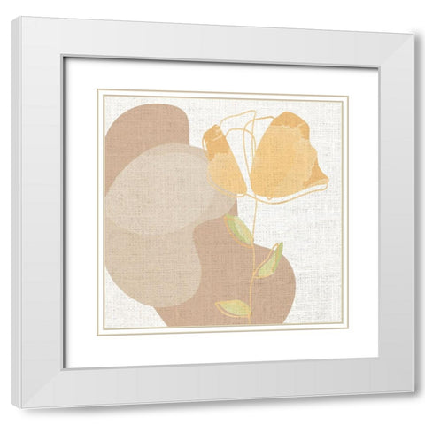 Linen Pressed 2 White Modern Wood Framed Art Print with Double Matting by Allen, Kimberly