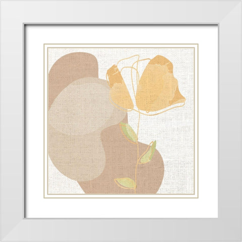 Linen Pressed 2 White Modern Wood Framed Art Print with Double Matting by Allen, Kimberly