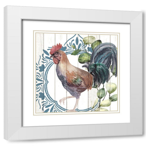 Poultry Farm 2 White Modern Wood Framed Art Print with Double Matting by Allen, Kimberly