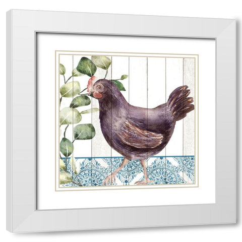 Poultry Farm 3 White Modern Wood Framed Art Print with Double Matting by Allen, Kimberly