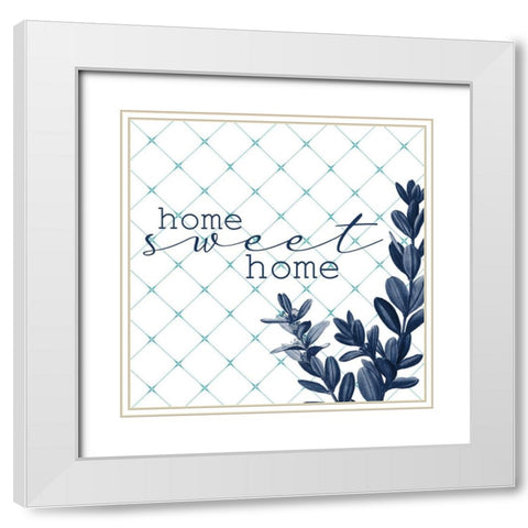 Happy Home 2 White Modern Wood Framed Art Print with Double Matting by Allen, Kimberly