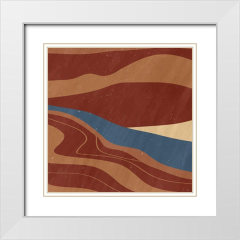 Desert Sun 1 White Modern Wood Framed Art Print with Double Matting by Allen, Kimberly