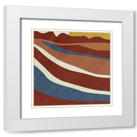 Desert Sun 2 White Modern Wood Framed Art Print with Double Matting by Allen, Kimberly