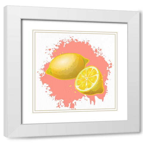 Summer Fruit 1 White Modern Wood Framed Art Print with Double Matting by Allen, Kimberly