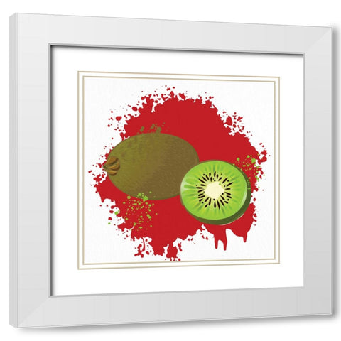 Summer Fruit 4 White Modern Wood Framed Art Print with Double Matting by Allen, Kimberly