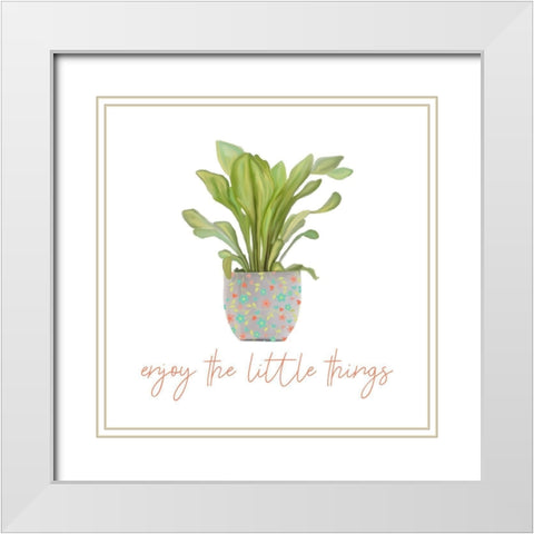 Greens 1 White Modern Wood Framed Art Print with Double Matting by Allen, Kimberly