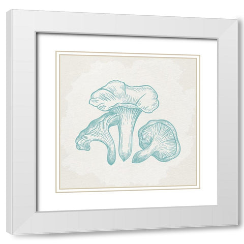 Mushroom Love 1 White Modern Wood Framed Art Print with Double Matting by Allen, Kimberly