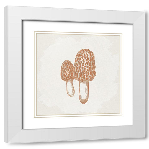 Mushroom Love 3 White Modern Wood Framed Art Print with Double Matting by Allen, Kimberly
