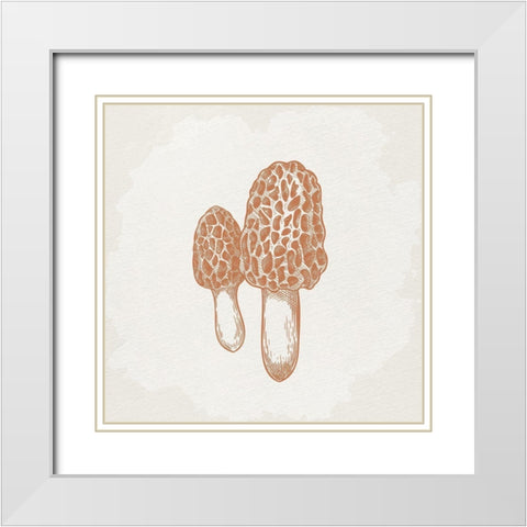 Mushroom Love 3 White Modern Wood Framed Art Print with Double Matting by Allen, Kimberly