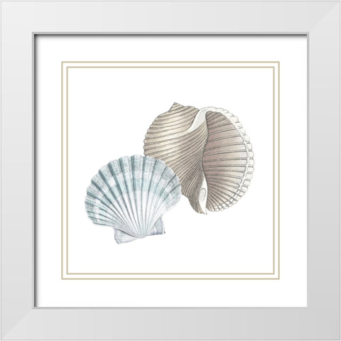 Seaside 4 White Modern Wood Framed Art Print with Double Matting by Allen, Kimberly