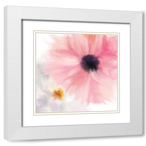 Pink Notes 2 White Modern Wood Framed Art Print with Double Matting by Allen, Kimberly