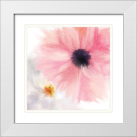 Pink Notes 2 White Modern Wood Framed Art Print with Double Matting by Allen, Kimberly