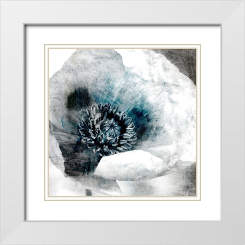 Poppy Center White Modern Wood Framed Art Print with Double Matting by Allen, Kimberly