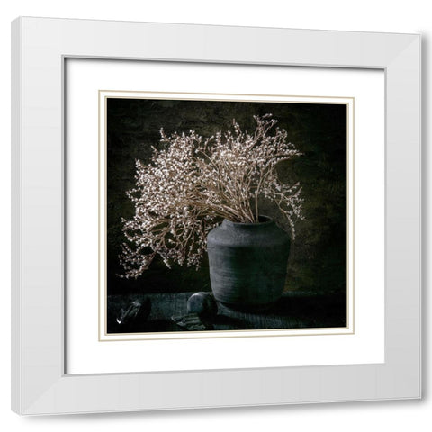 Stone Vase Shadow White Modern Wood Framed Art Print with Double Matting by Allen, Kimberly