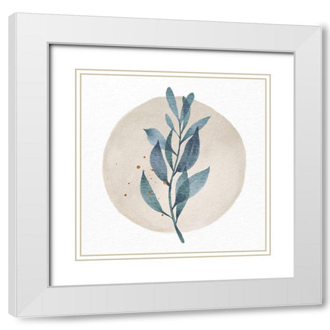 Pressed Leaf 1 White Modern Wood Framed Art Print with Double Matting by Allen, Kimberly