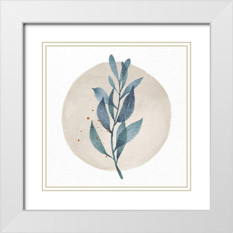 Pressed Leaf 1 White Modern Wood Framed Art Print with Double Matting by Allen, Kimberly