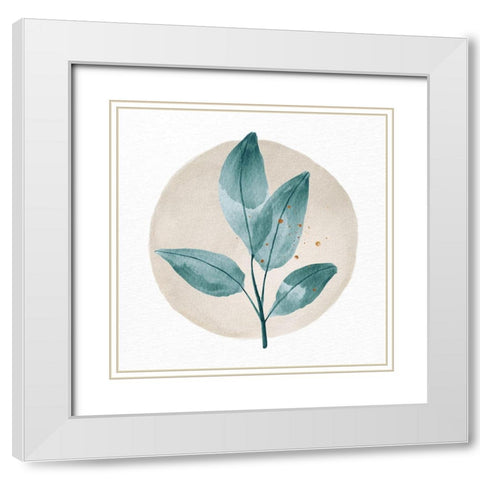 Pressed Leaf 2 White Modern Wood Framed Art Print with Double Matting by Allen, Kimberly