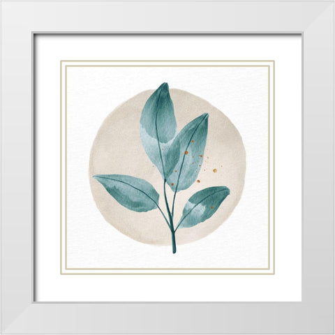 Pressed Leaf 2 White Modern Wood Framed Art Print with Double Matting by Allen, Kimberly