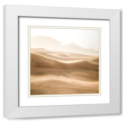 Desert White Modern Wood Framed Art Print with Double Matting by Allen, Kimberly