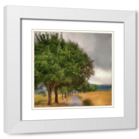 Dusky Sky White Modern Wood Framed Art Print with Double Matting by Allen, Kimberly