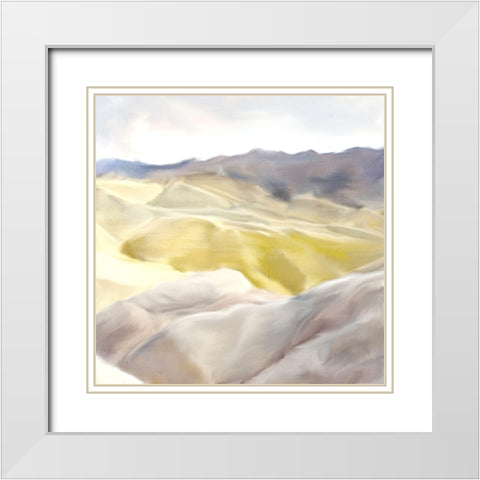 Mountains Gold White Modern Wood Framed Art Print with Double Matting by Allen, Kimberly