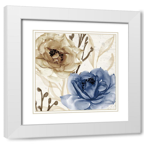 Blue Notes 2 White Modern Wood Framed Art Print with Double Matting by Allen, Kimberly