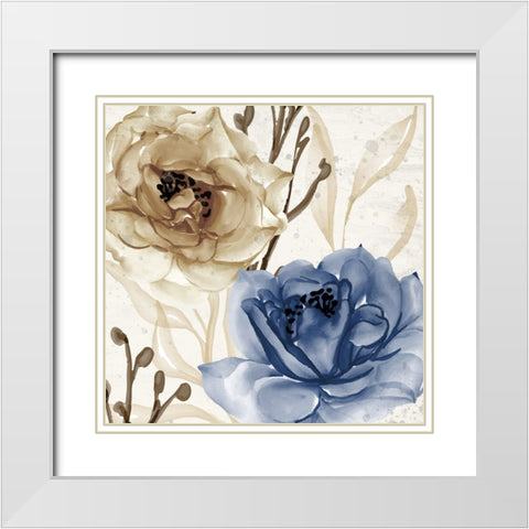 Blue Notes 2 White Modern Wood Framed Art Print with Double Matting by Allen, Kimberly