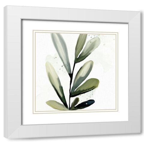 Muted Greens 2 White Modern Wood Framed Art Print with Double Matting by Allen, Kimberly