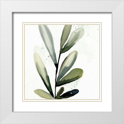 Muted Greens 2 White Modern Wood Framed Art Print with Double Matting by Allen, Kimberly