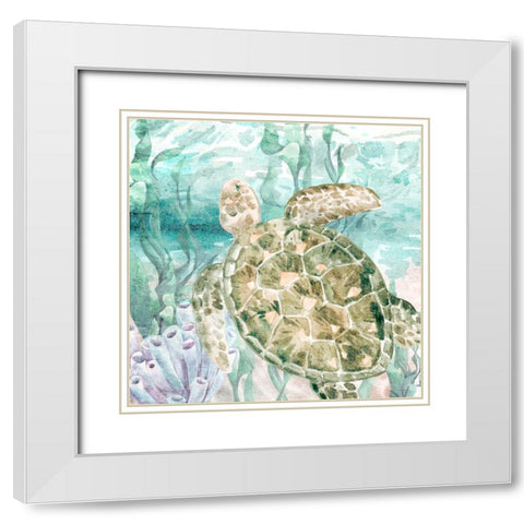 Into the Sea 1 White Modern Wood Framed Art Print with Double Matting by Allen, Kimberly
