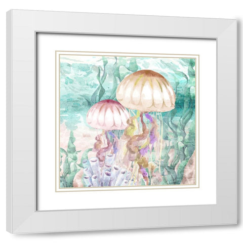 Into the Sea 2 White Modern Wood Framed Art Print with Double Matting by Allen, Kimberly