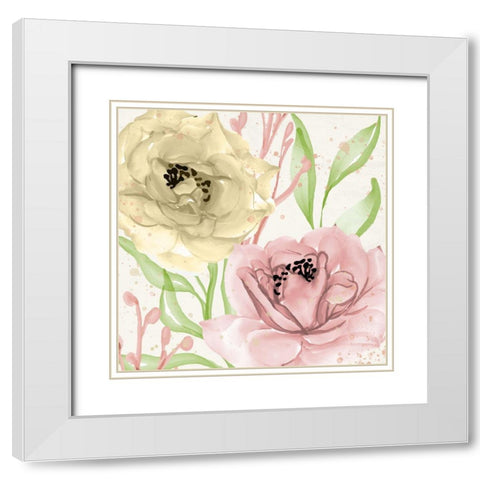 Spring Notes 2 White Modern Wood Framed Art Print with Double Matting by Allen, Kimberly